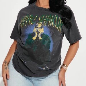 Fashion Nova Tupac Shakur Washed T-Shirt